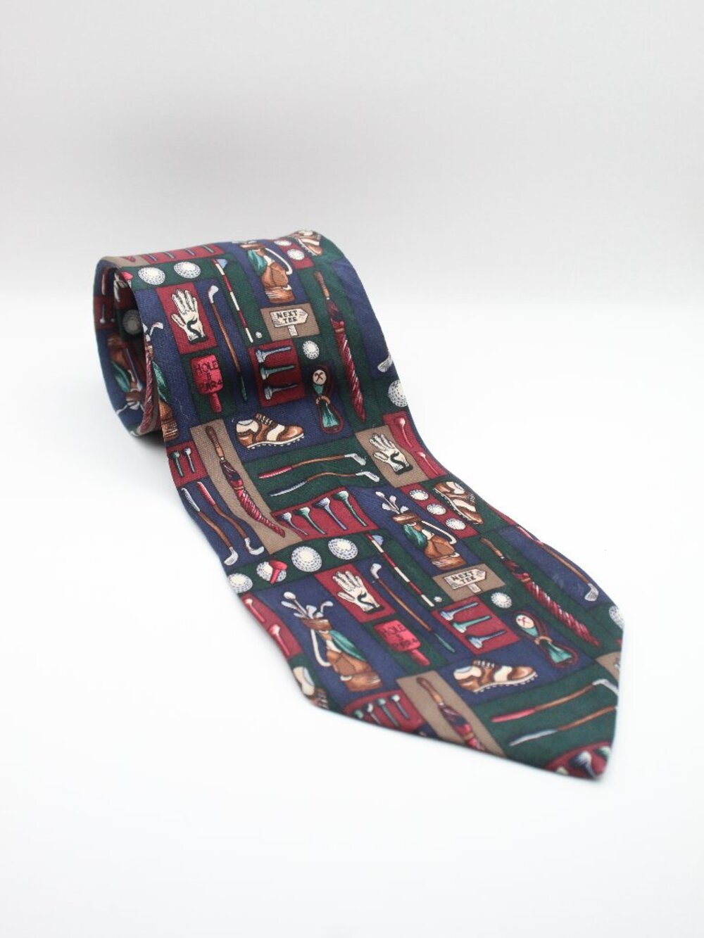 Alynn Neckwear Men's Necktie Silk Satin Golf Shop 57"